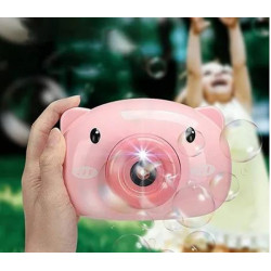Juguete Máquina Cámara Lanza Burbujas Para Niños Cerdo